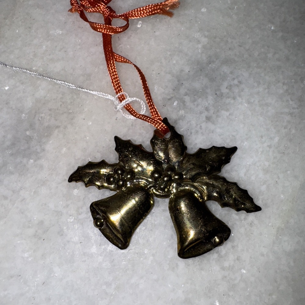 Brass‎ Holly/bells Ornament